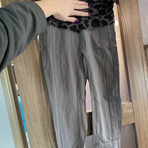 Grey Cheetah Band NEW LuluLemon Leggings.